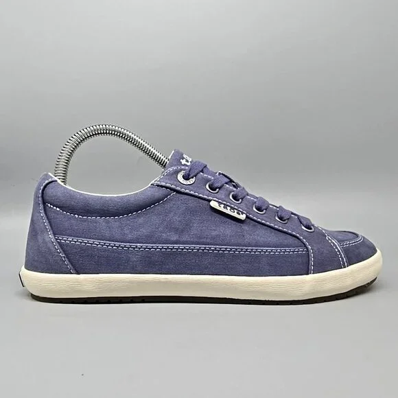 Taos Moc Star 2 Indigo Distressed Canvas Lace Up Shoes Women's Size 8 - Picture 9 of 12